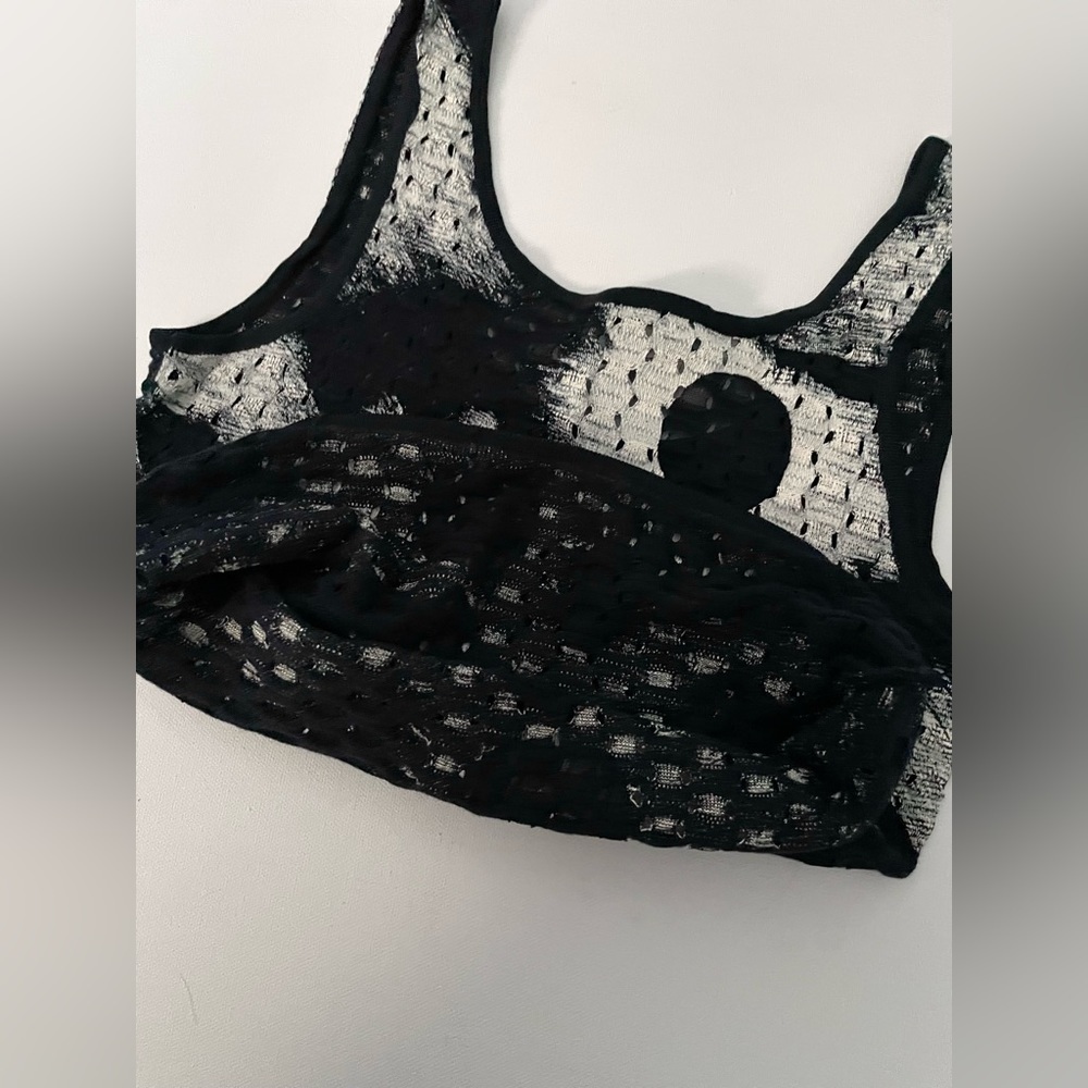 Christian Dior Boutique Galliano Era Crop Knit Painted Perforated Tank Art 10 - Picture 10 of 10